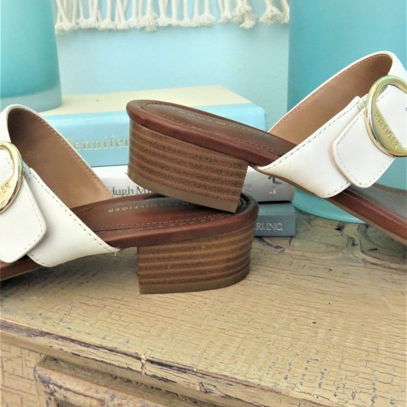 Cream White Sandals Off White Tommy Hilfiger Summer Shoes...425 - Picture 4 of 9